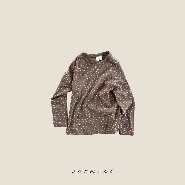 Oatmeal - Korean Children Fashion - #designkidswear - Floral Slim Tee - 3