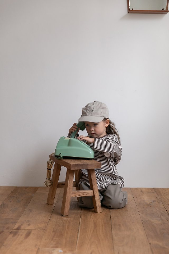 Oatmeal - Korean Children Fashion - #discoveringself - Pretzel Stripe Round Neck Tee - 6