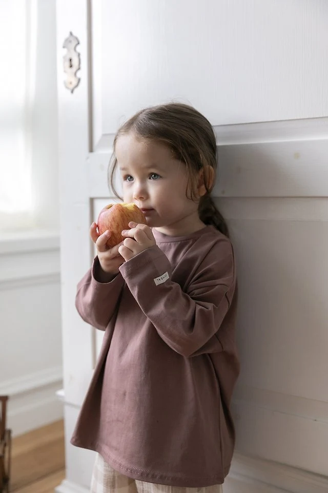 Oatmeal - Korean Children Fashion - #fashionkids - Latte Round Neck Tee - 6