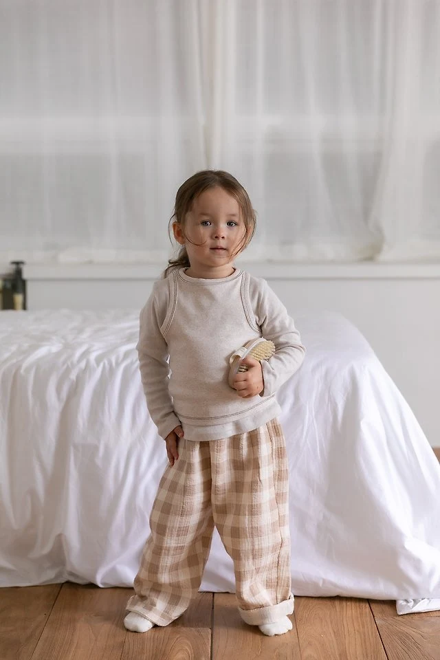 Oatmeal - Korean Children Fashion - #fashionkids - Stitch Sleeveless Top - 6