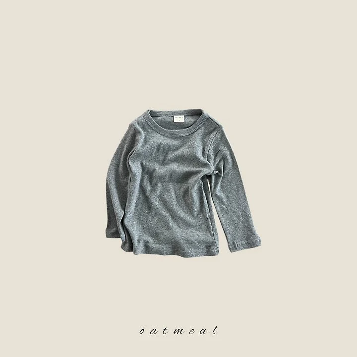Oatmeal - Korean Children Fashion - #discoveringself - Eyelet Slim Tee - 4