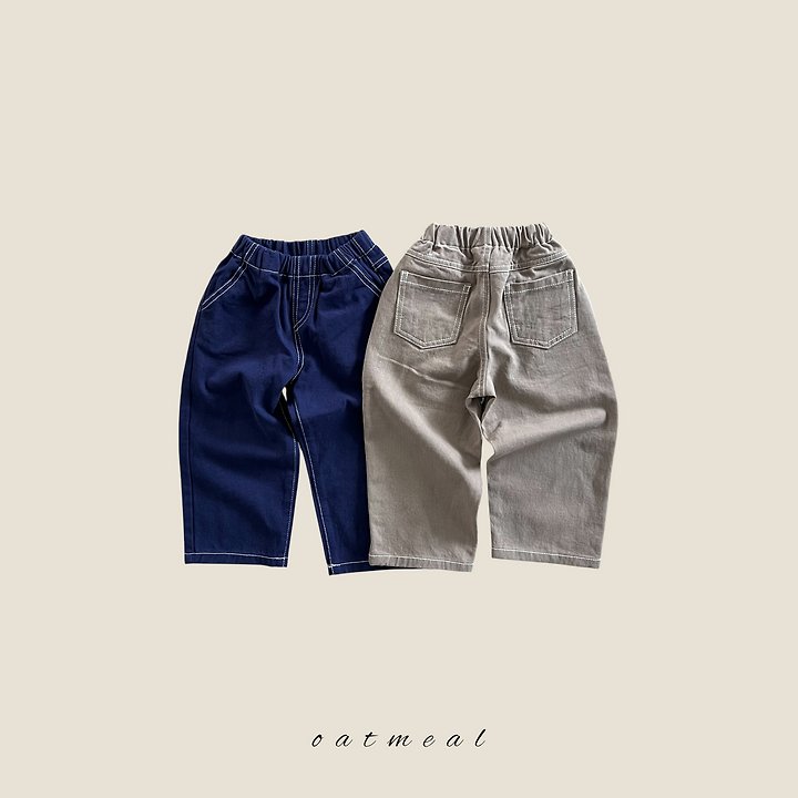 Oatmeal - Korean Children Fashion - #kidsshorts - Dino Pants