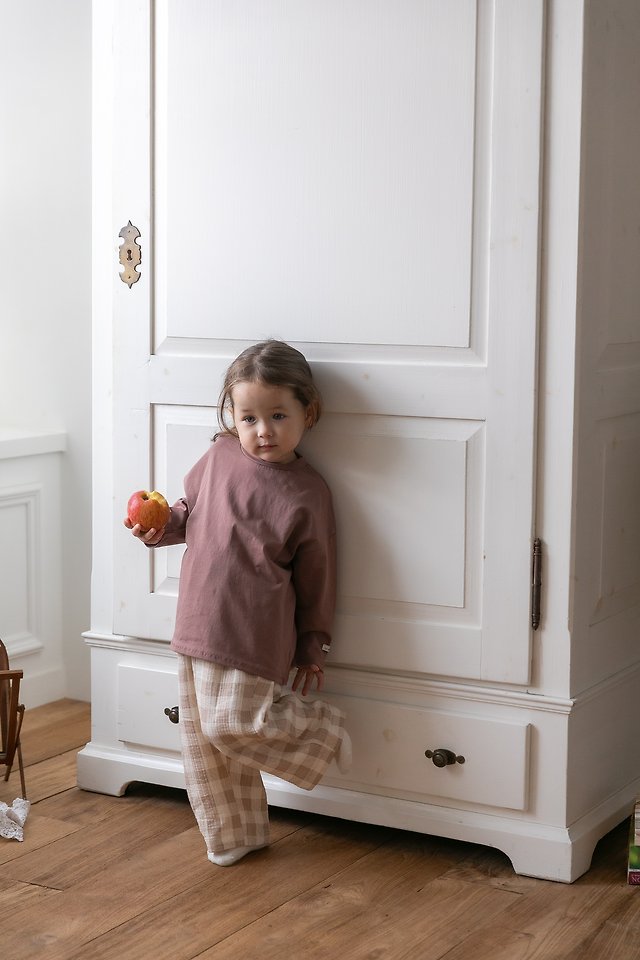 Oatmeal - Korean Children Fashion - #kidsstore - Latte Round Neck Tee - 8