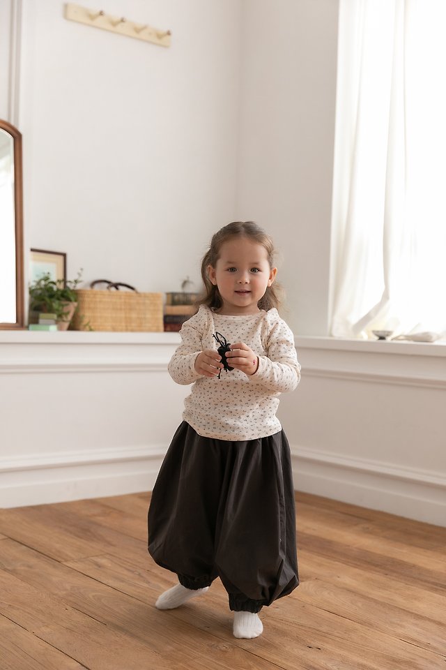 Oatmeal - Korean Children Fashion - #kidsstore - Floral Slim Tee - 7