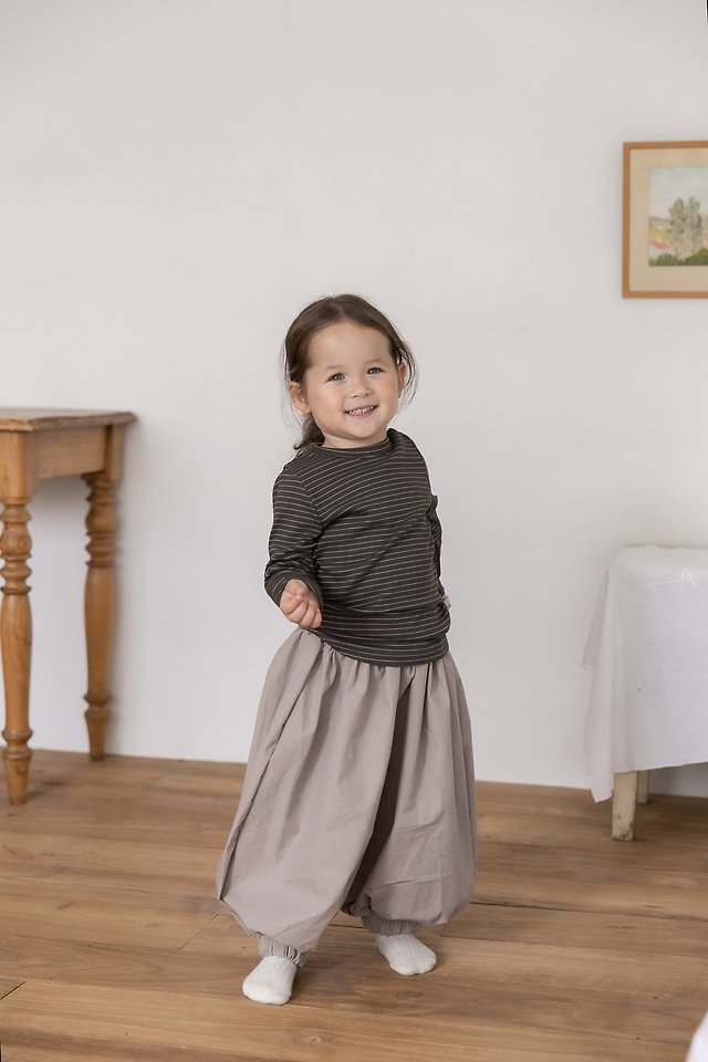 Oatmeal - Korean Children Fashion - #littlefashionista - High Stripe Slim Tee - 8