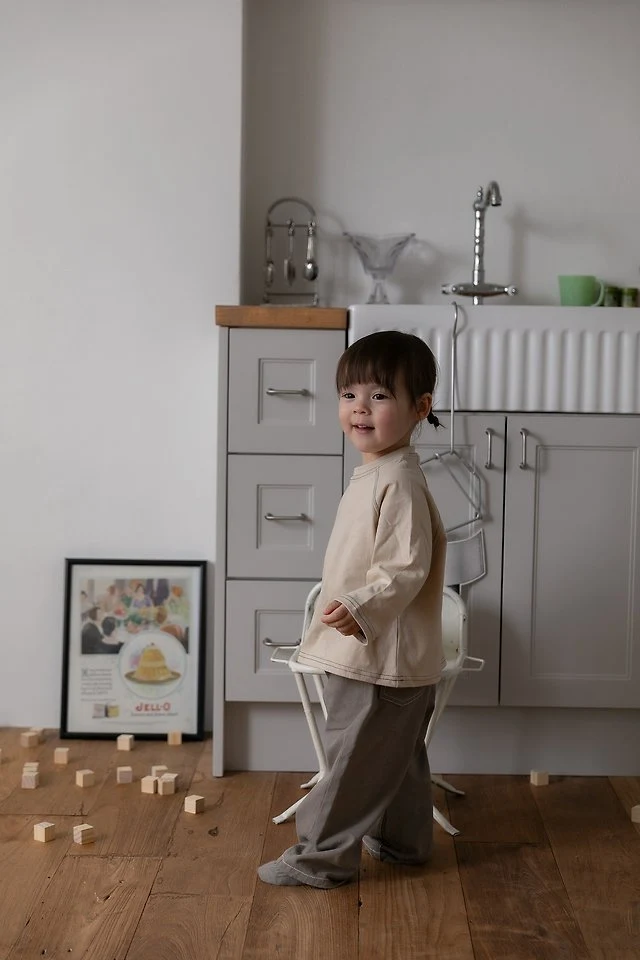 Oatmeal - Korean Children Fashion - #minifashionista - Stitch Raglan Tee - 11