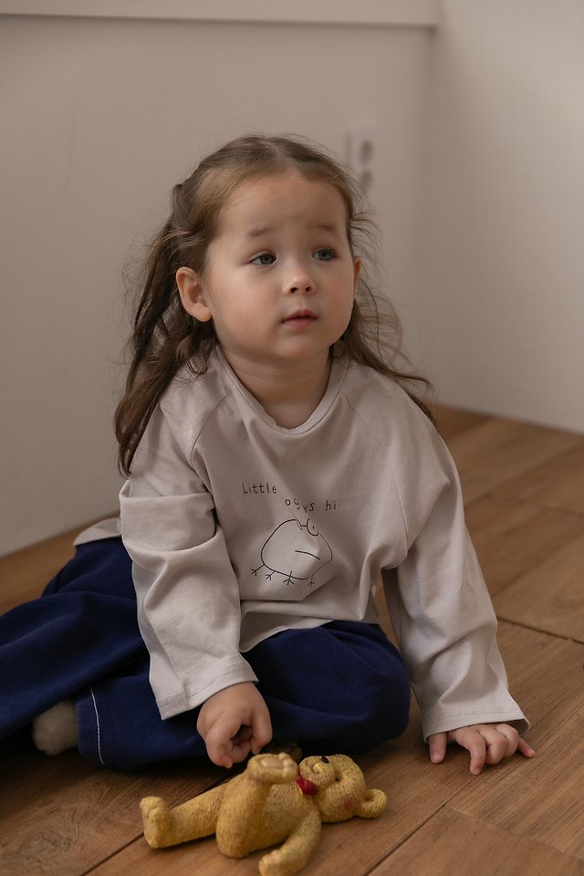 Oatmeal - Korean Children Fashion - #minifashionista - Frog Raglan Tee - 10