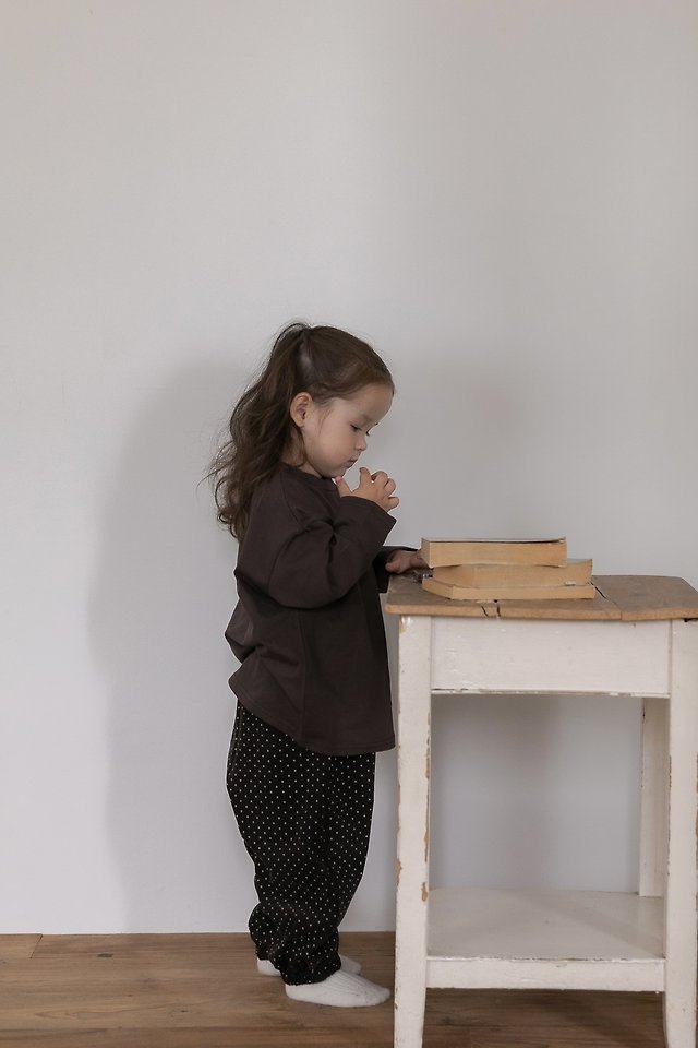 Oatmeal - Korean Children Fashion - #minifashionista - Dot Pants - 5