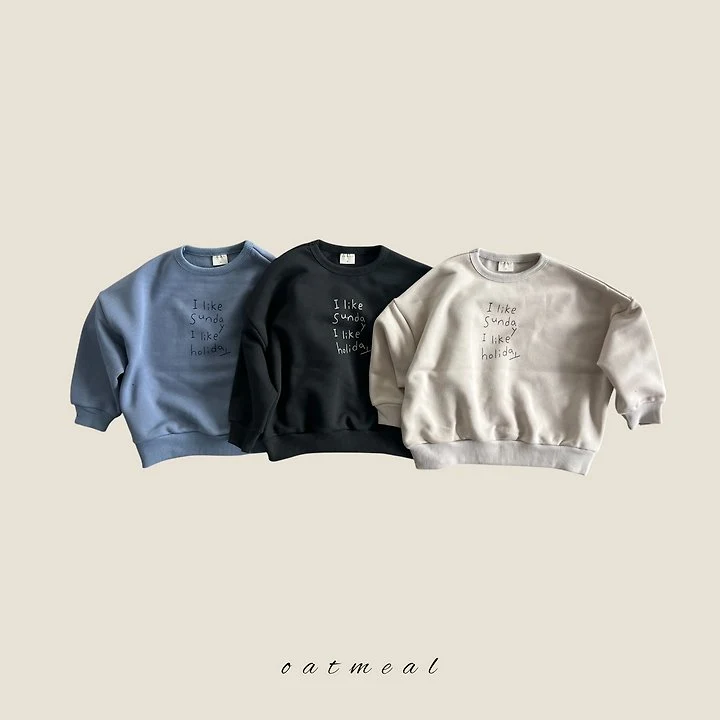 Oatmeal - Korean Children Fashion - #minifashionista - Like Sweatshirt