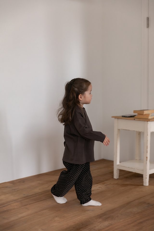 Oatmeal - Korean Children Fashion - #prettylittlegirls - Dot Pants - 6
