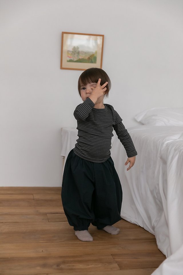 Oatmeal - Korean Children Fashion - #prettylittlegirls - High Stripe Slim Tee - 11