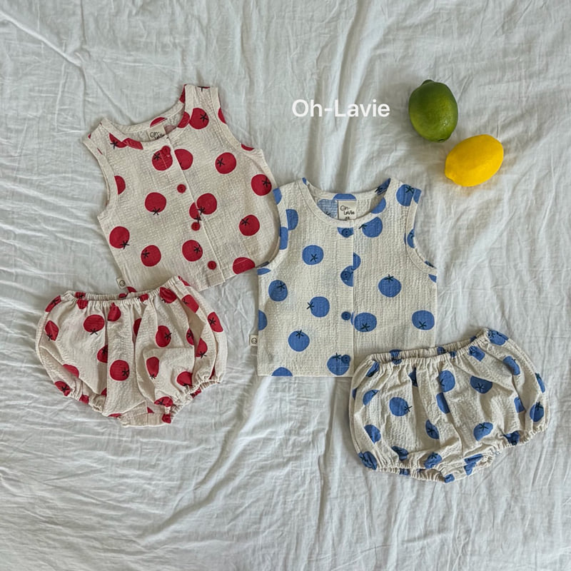Oh lavie - Korean Baby Fashion - #babylifestyle - Fruity Tomato Set - 12