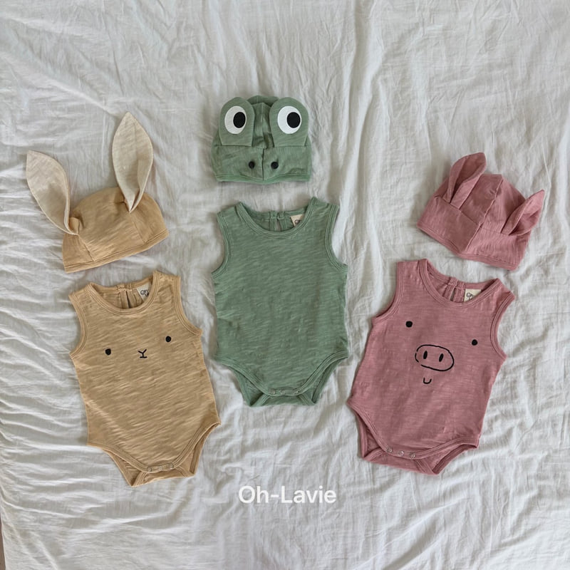 Oh lavie - Korean Baby Fashion - #babyoutfit - Mini Ju Suit (Bonnet Set)