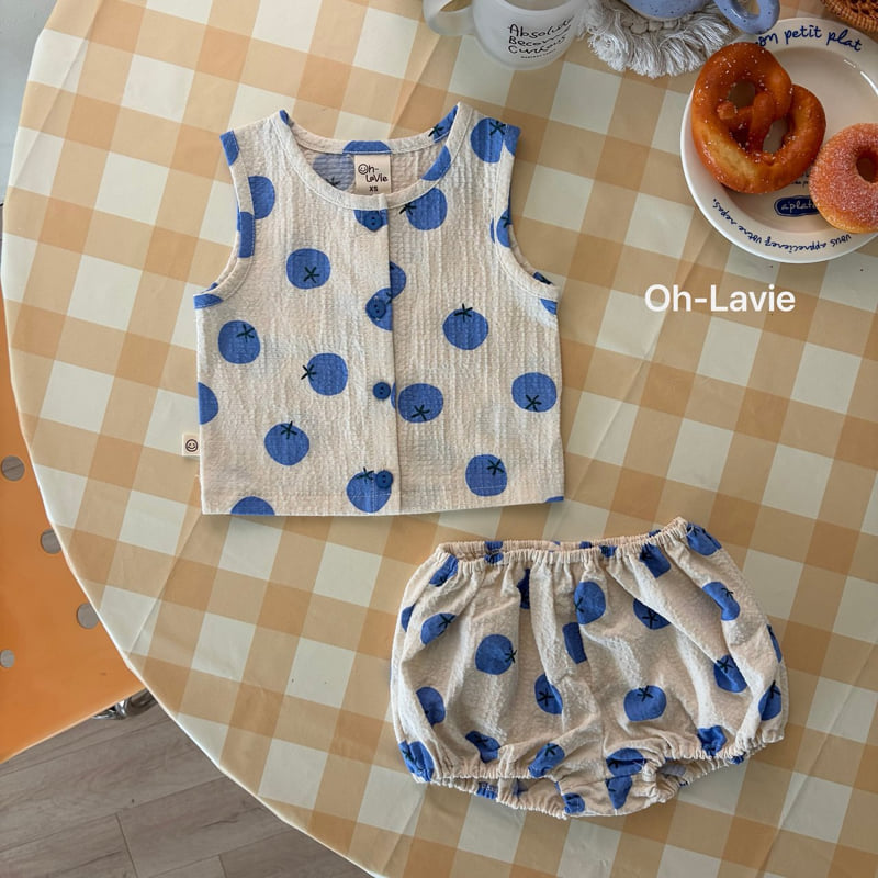 Oh lavie - Korean Baby Fashion - #onlinebabyboutique - Fruity Tomato Set - 3