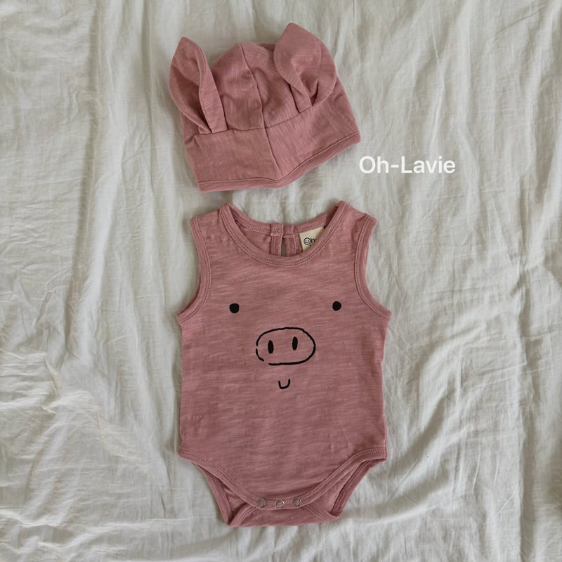 Oh lavie - Korean Baby Fashion - #onlinebabyshop - Mini Ju Suit (Bonnet Set) - 5