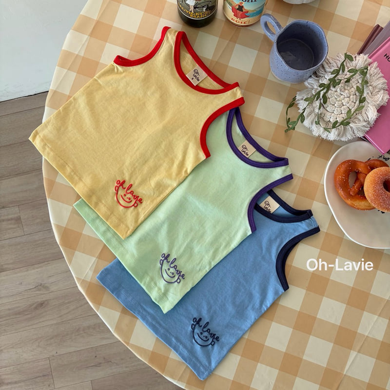Oh lavie - Korean Children Fashion - #kidzfashiontrend - Lavi Contrast Sleeveless Top - 2