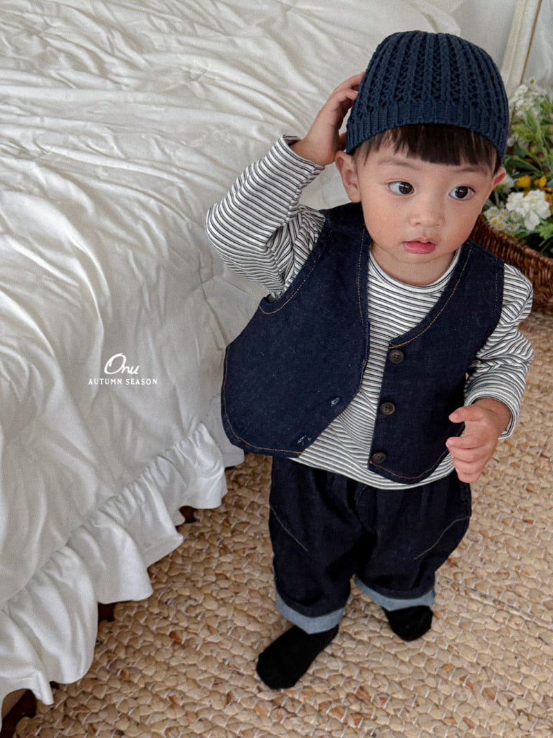 Onu - Korean Baby Fashion - #onlinebabyshop - V-Neck Vest - 4