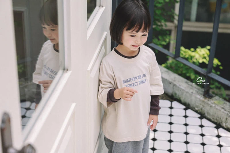 Onu - Korean Baby Fashion - #babyboutiqueclothing - Lettering Short Sleeve Tee - 10