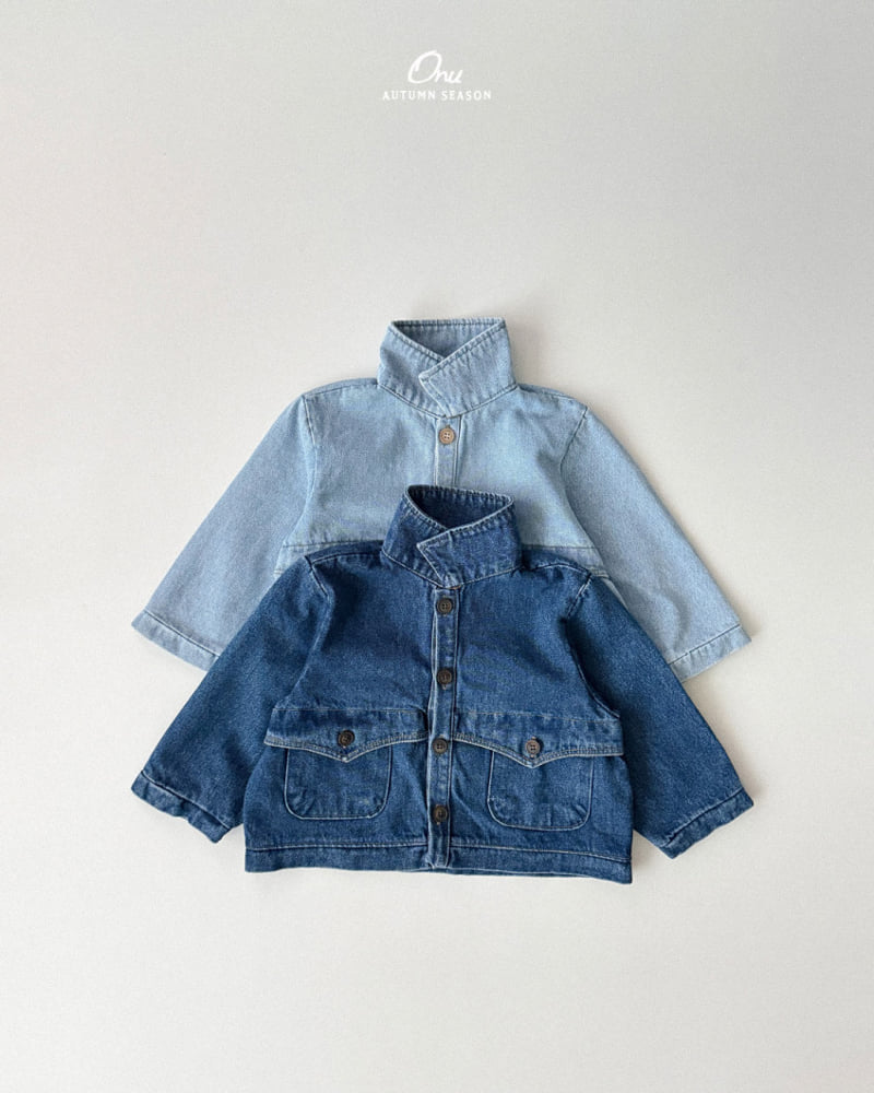 Onu - Korean Baby Fashion - #babyboutiqueclothing - Pocket Denim Jacket
