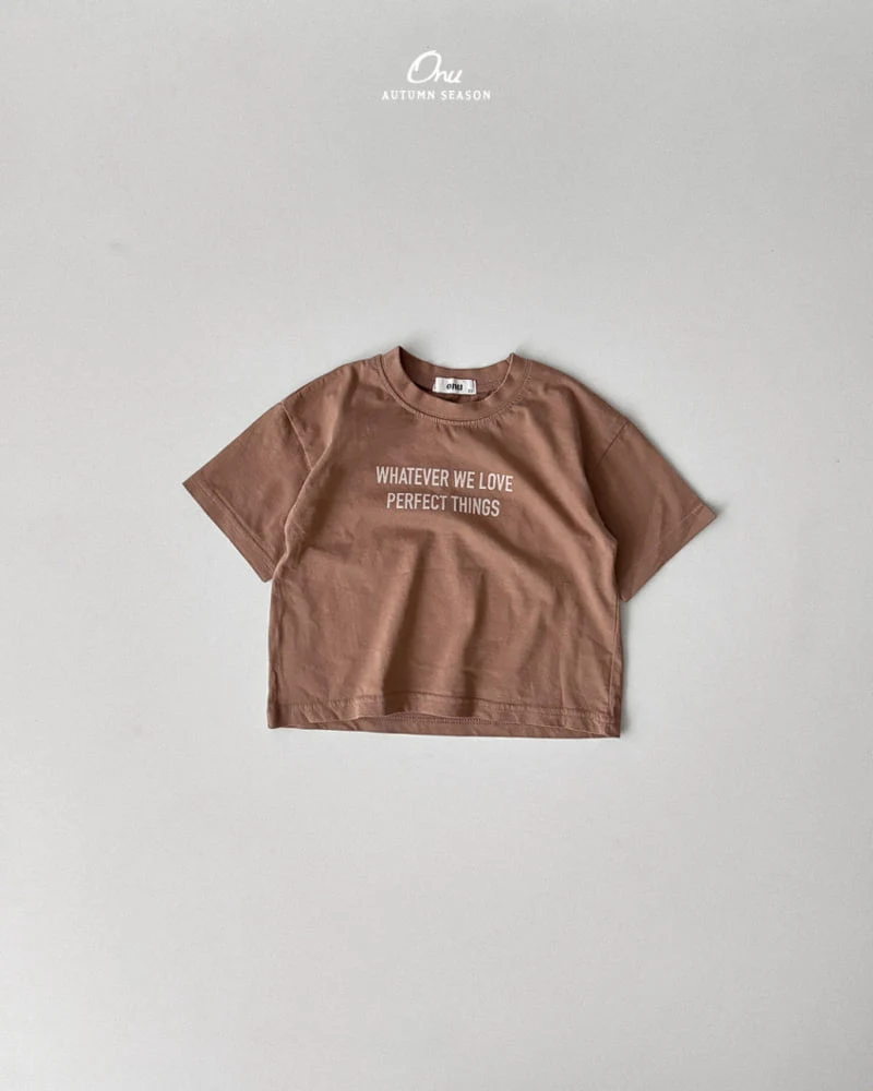 Onu - Korean Baby Fashion - #babyclothing - Lettering Short Sleeve Tee - 11