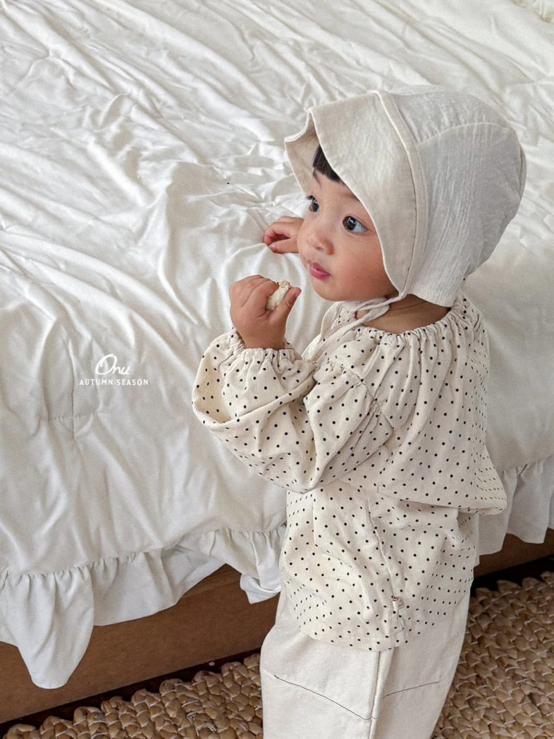 Onu - Korean Baby Fashion - #babyboutiqueclothing - Dot Shirring Blouse - 4