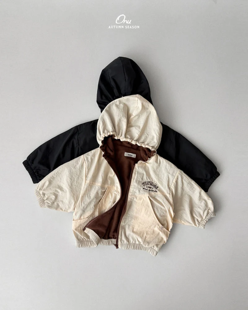 Onu - Korean Baby Fashion - #babyclothing - Vintage Hooded Jumper