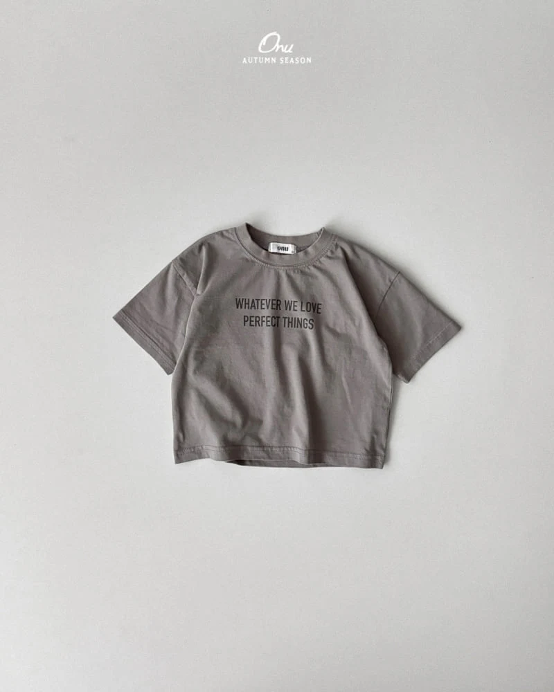 Onu - Korean Baby Fashion - #babyfashion - Lettering Short Sleeve Tee - 12