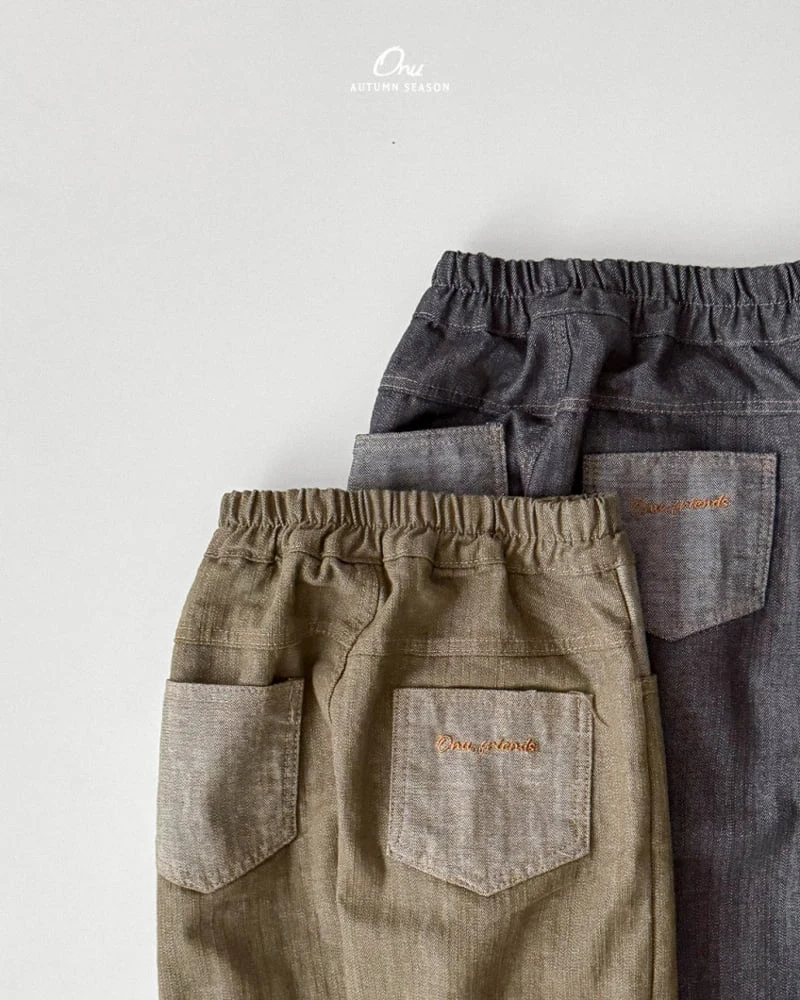 Onu - Korean Baby Fashion - #babyfashion - Stitch Denim Pants - 3