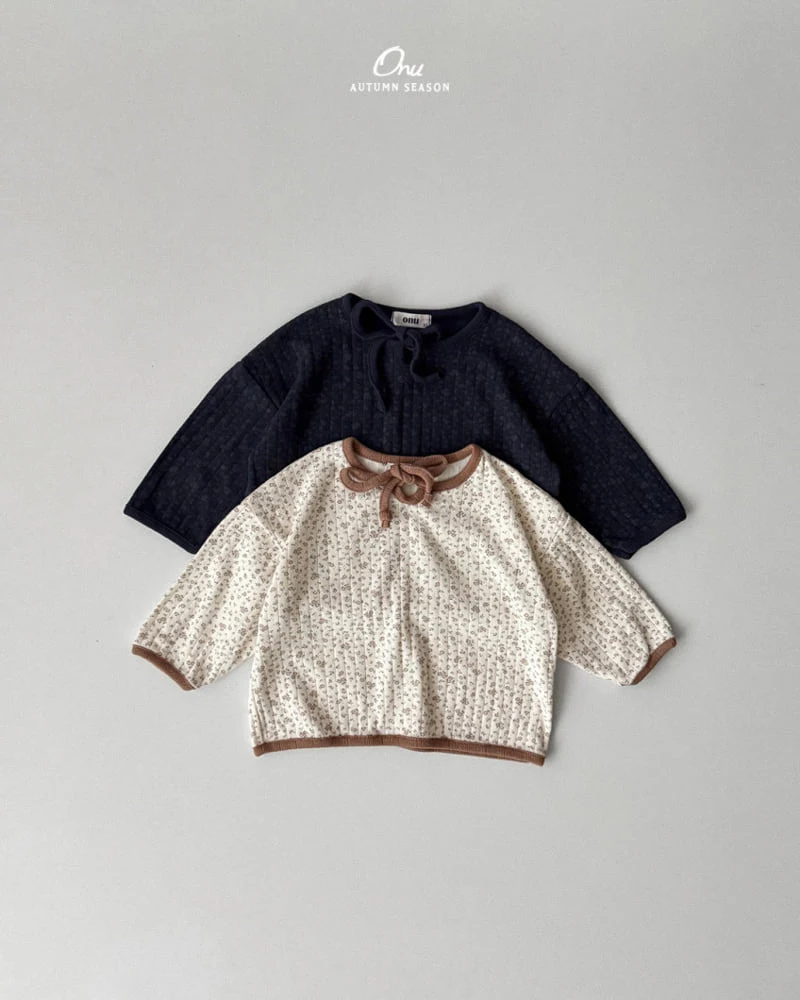 Onu - Korean Baby Fashion - #babygirlfashion - Flower Ribbon Tee