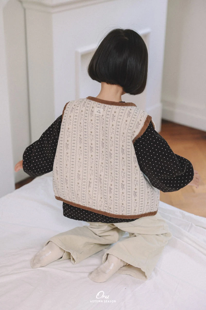 Onu - Korean Baby Fashion - #babygirlfashion - Quilted Vest - 12