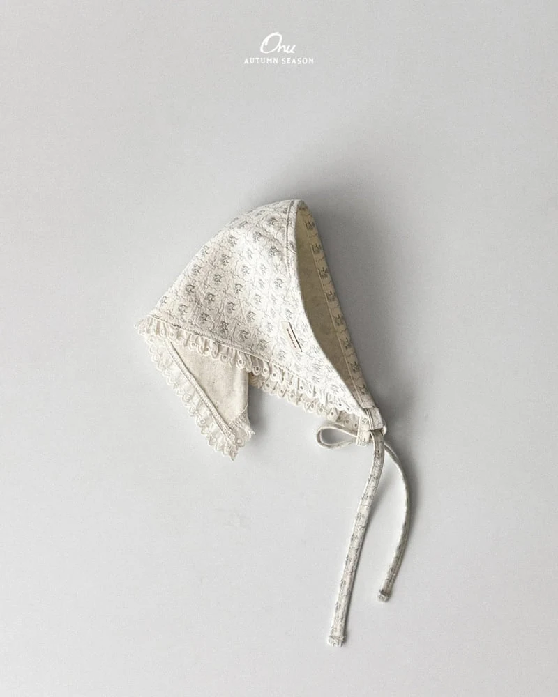 Onu - Korean Baby Fashion - #babygirlfashion - Lace Headscarf - 5