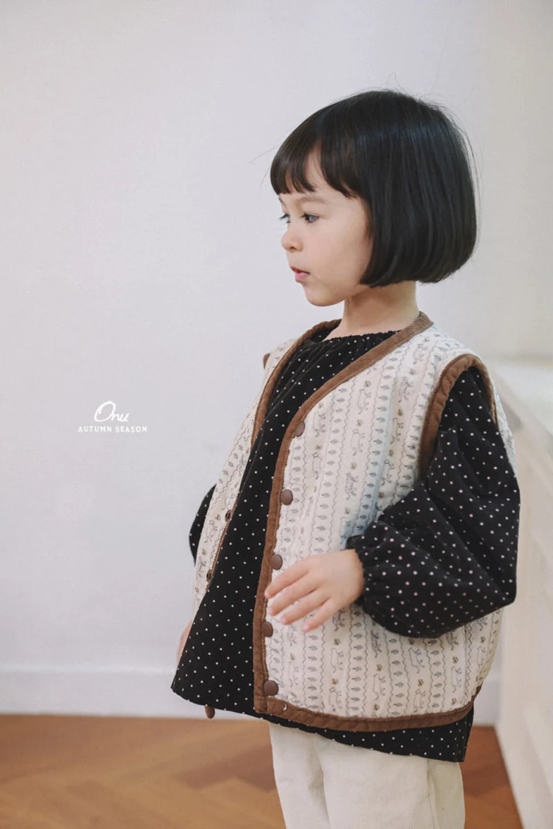 Onu - Korean Baby Fashion - #babylifestyle - Dot Shirring Blouse - 8
