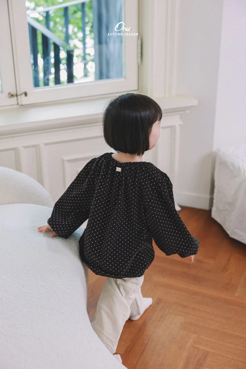 Onu - Korean Baby Fashion - #babyootd - Dot Shirring Blouse - 10