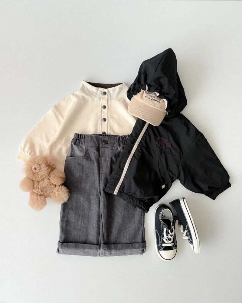 Onu - Korean Baby Fashion - #babyootd - Stitch Denim Pants - 8