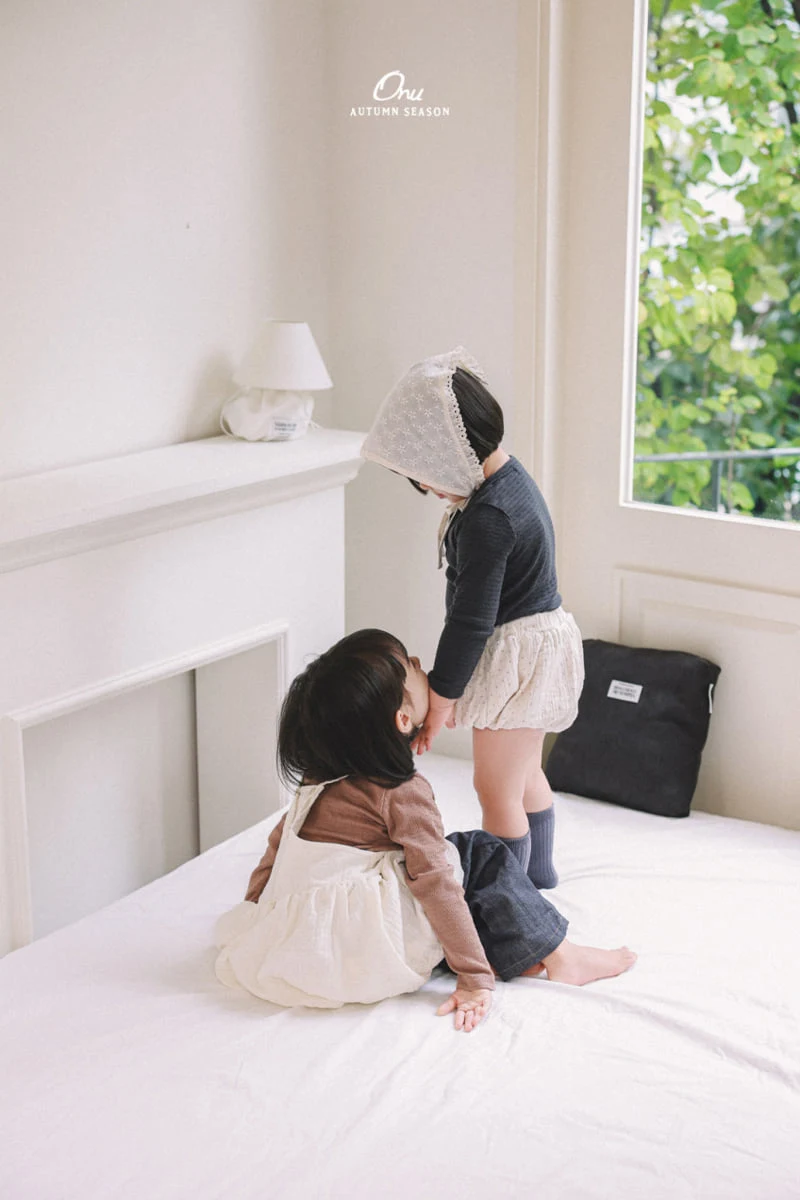 Onu - Korean Baby Fashion - #babyootd - Suspender Balloon One-piece - 3