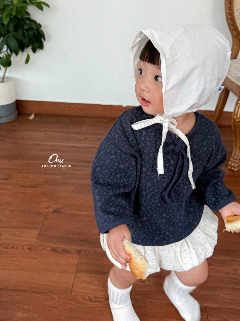 Onu - Korean Baby Fashion - #babyoutfit - Flower Ribbon Tee - 5
