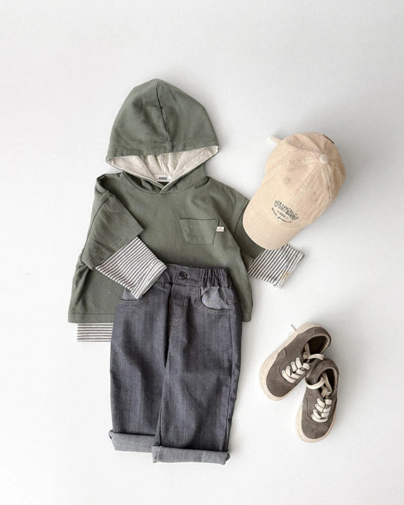Onu - Korean Baby Fashion - #babyoutfit - Stitch Denim Pants - 9