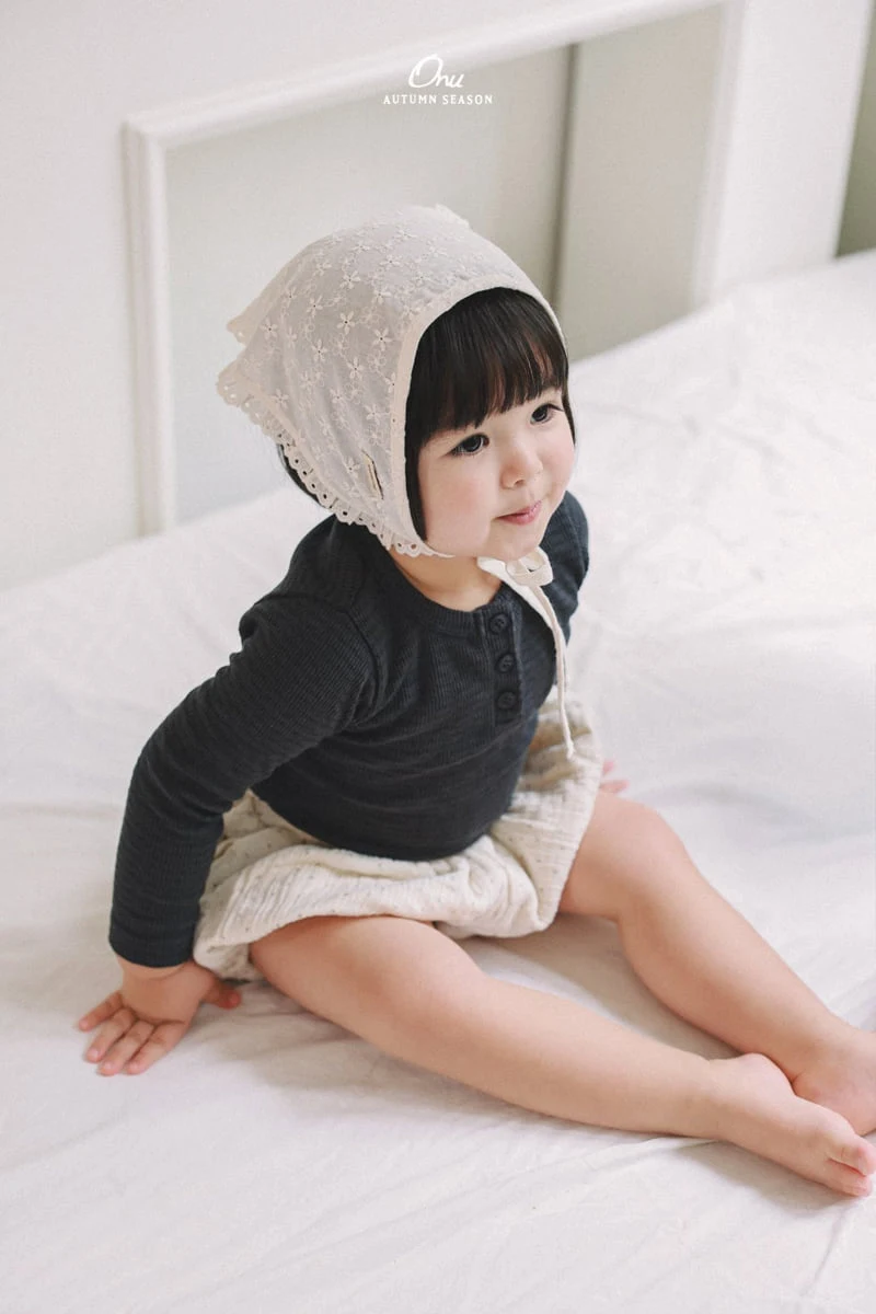 Onu - Korean Baby Fashion - #babyoutfit - Lace Headscarf - 10