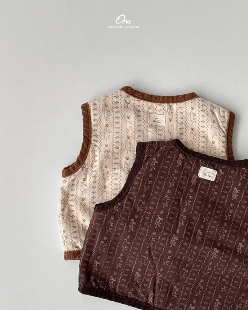 Onu - Korean Baby Fashion - #babywear - Quilted Vest - 4