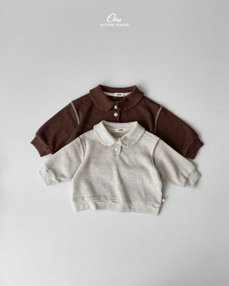 Onu - Korean Baby Fashion - #onlinebabyshop - Cinnamon Sweatshirt