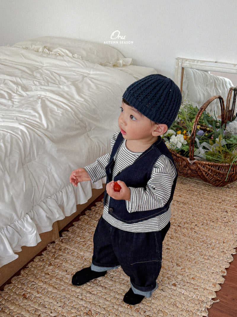 Onu - Korean Baby Fashion - #onlinebabyshop - V-Neck Vest - 3