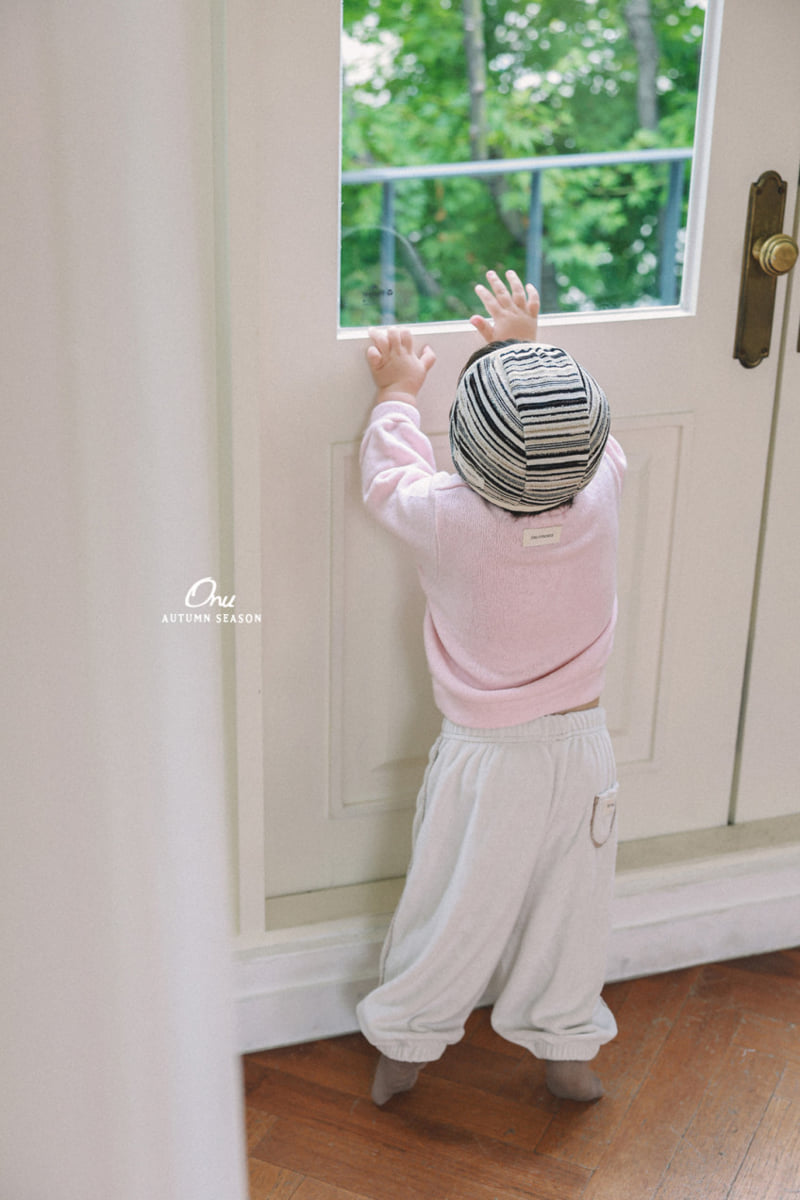 Onu - Korean Baby Fashion - #onlinebabyshop - Boucle Terry Pants - 4