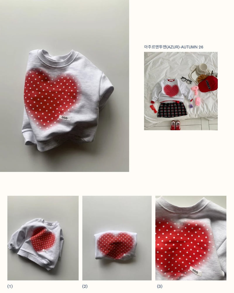 Ooo - Korean Children Fashion - #Kfashion4kids - Azure Sweatshirt - 2