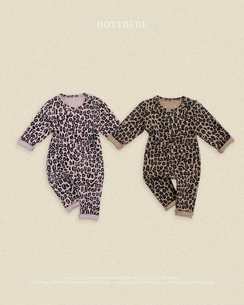 Oott Bebe - Korean Baby Fashion - #babyboutique - Little Leopard Easywear