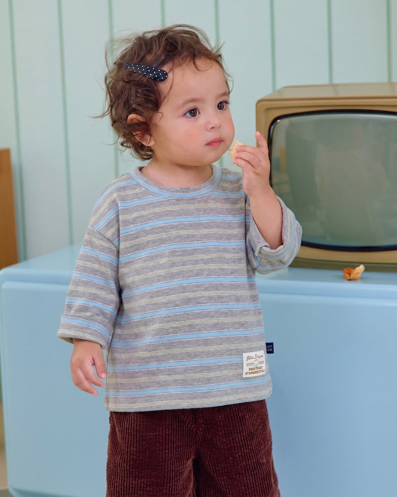 Oott Bebe - Korean Baby Fashion - #babyboutique - Tomboy Ribbed Tee (Kids) - 8