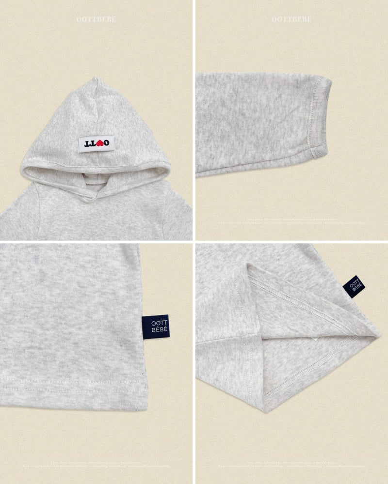 Oott Bebe - Korean Baby Fashion - #babyboutique - Retro Hooded Slim Tee - 3
