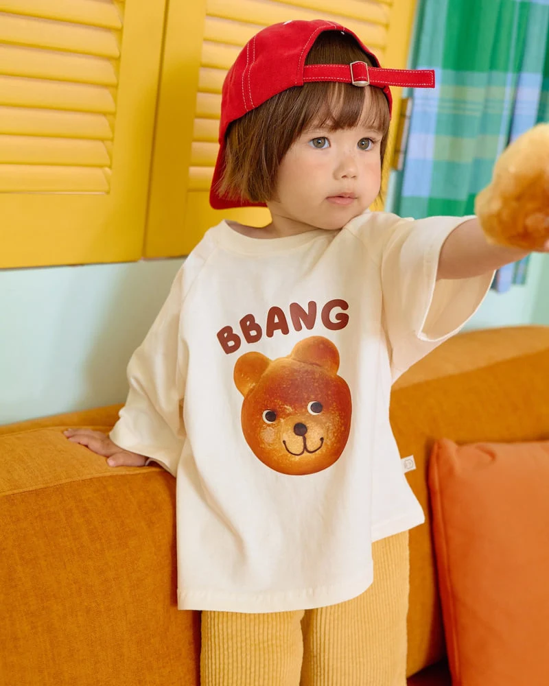 Oott Bebe - Korean Baby Fashion - #babyboutique - Bread Raglan Tee (Kids) - 5