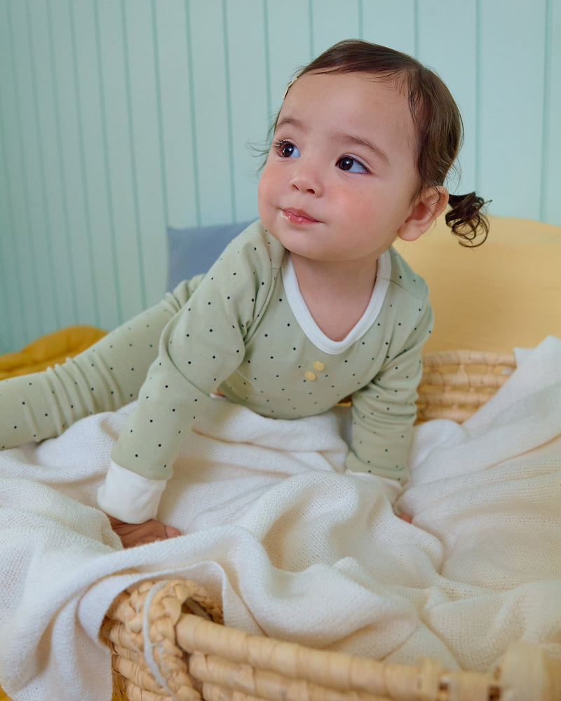 Oott Bebe - Korean Baby Fashion - #babyboutiqueclothing - Chou Chou Dot Easywear - 8