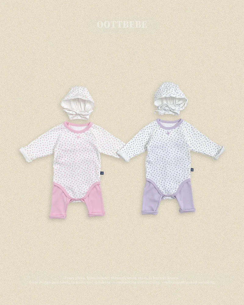 Oott Bebe - Korean Baby Fashion - #babyboutiqueclothing - Coco Flower Bonnet (Bebe) - 2