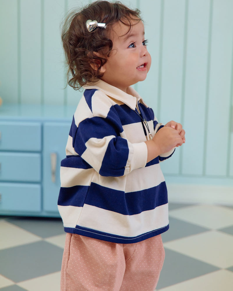 Oott Bebe - Korean Baby Fashion - #babyboutiqueclothing - Play Rugby Collar Tee - 10